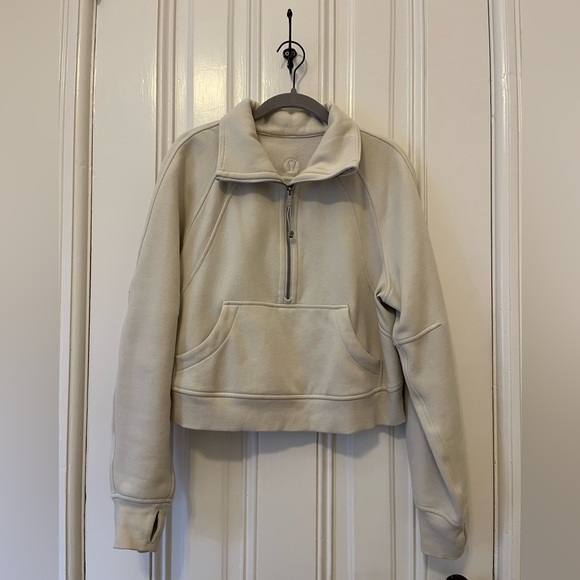 Lululemon Scuba Oversized Funnel-Neck Half Zip Bone XS/S - Picture 2 of 6